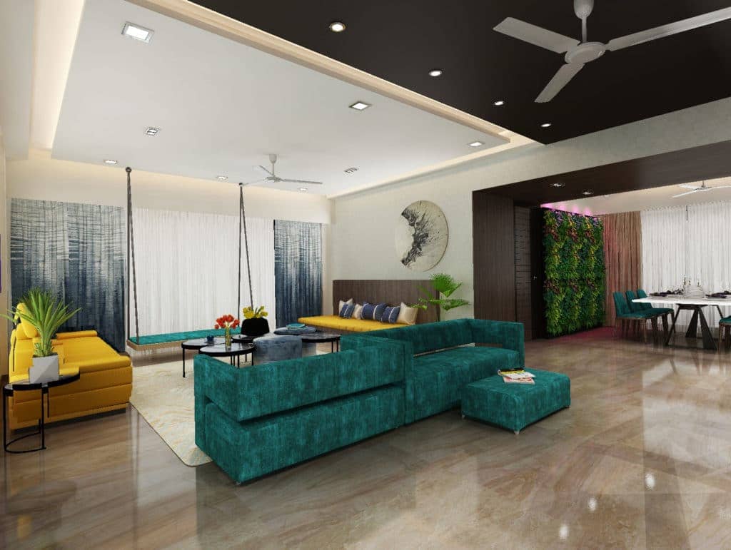 villa living room interiors